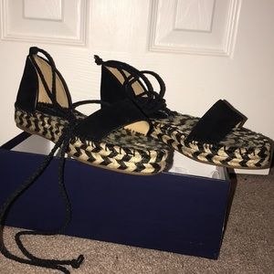 Splendid Black Suede Espadrilles